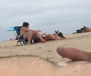 amateur beach handjob